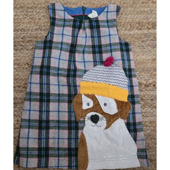 Mini Boden Casual Sleeveless Dress Plaid PinnieDog For Girls 3-4 Years Old - Picture 2 of 6
